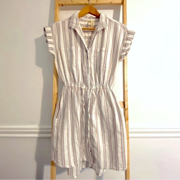 Dresses & Skirts - Japana Cotton Button Down Striped Dress